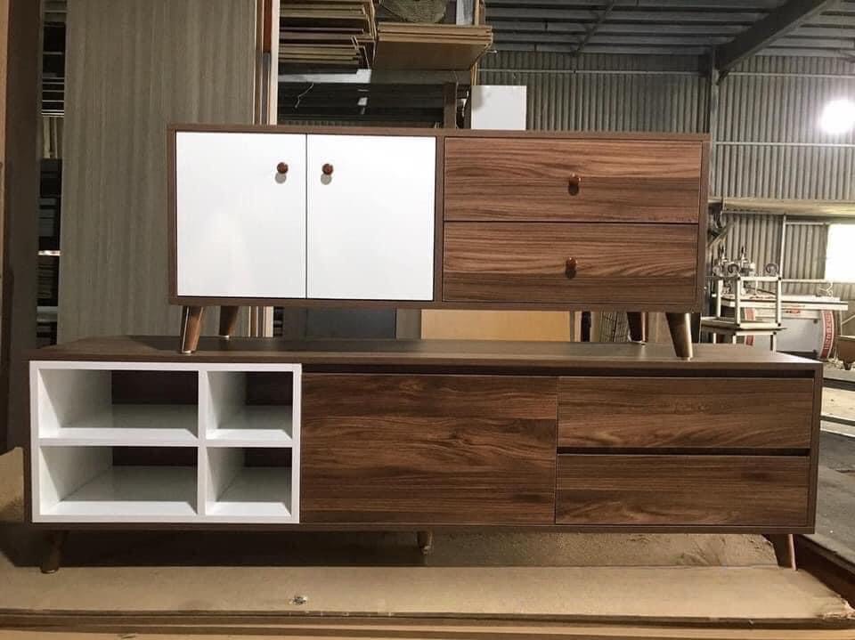 kệ tivi phòng khách dài 1,8m và 2m giá rẻ gỗ công nghiệp